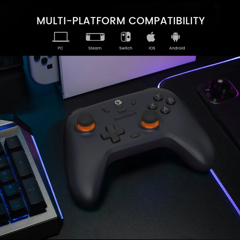 Controle GameSir T4 Nova Lite Switch com efeito Hall para Nintendo Switch iPhone Android Celular Windows PC Steam